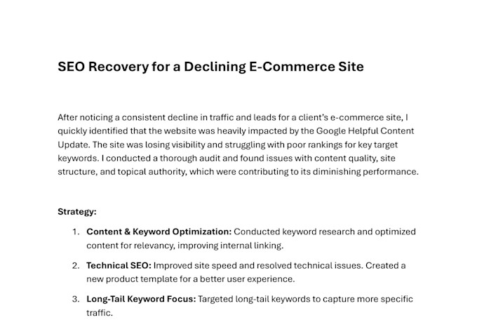 website SEO audit report with on page, technical analysis and action plan